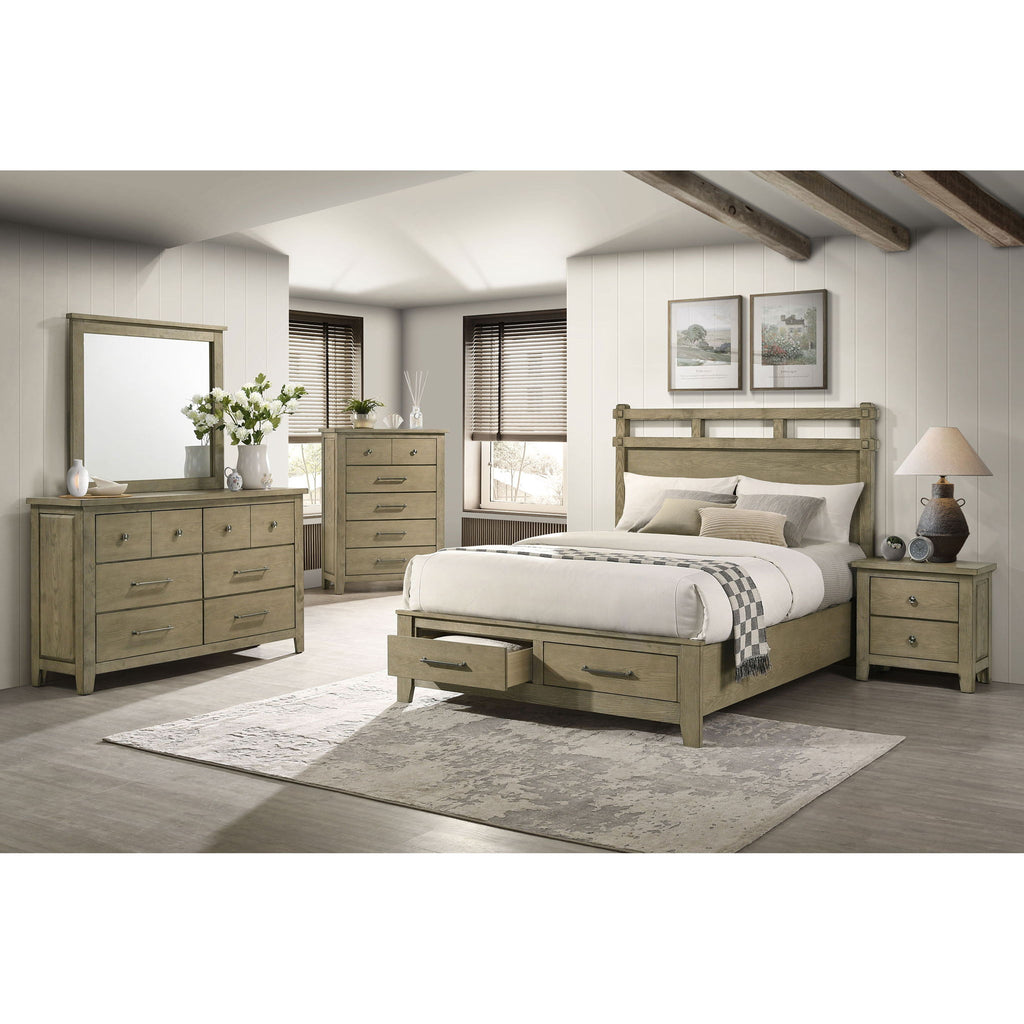 Pelton - 6 Drawer Dresser With Mirror - Oak