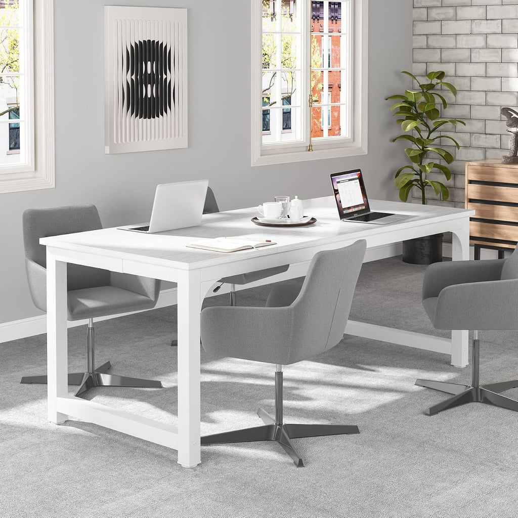 Executive Office Desk, Large Modern Computer Workstation