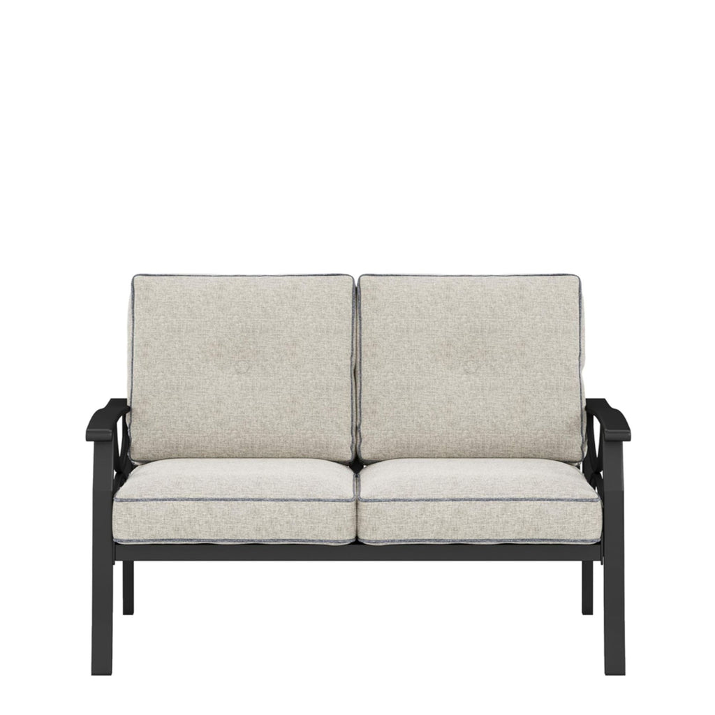 All Weather Loveseat 2 Seats Sofa With Cushions - Light Khaki / Beige