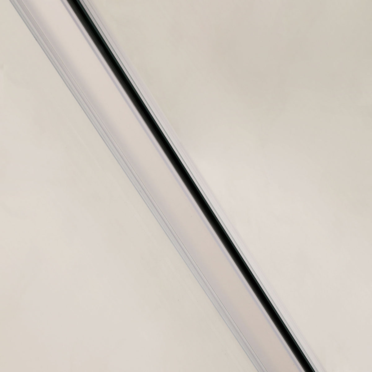 Single Sliding Bypass Shower Enclosure With Tempered Glass And - Brushed Silver