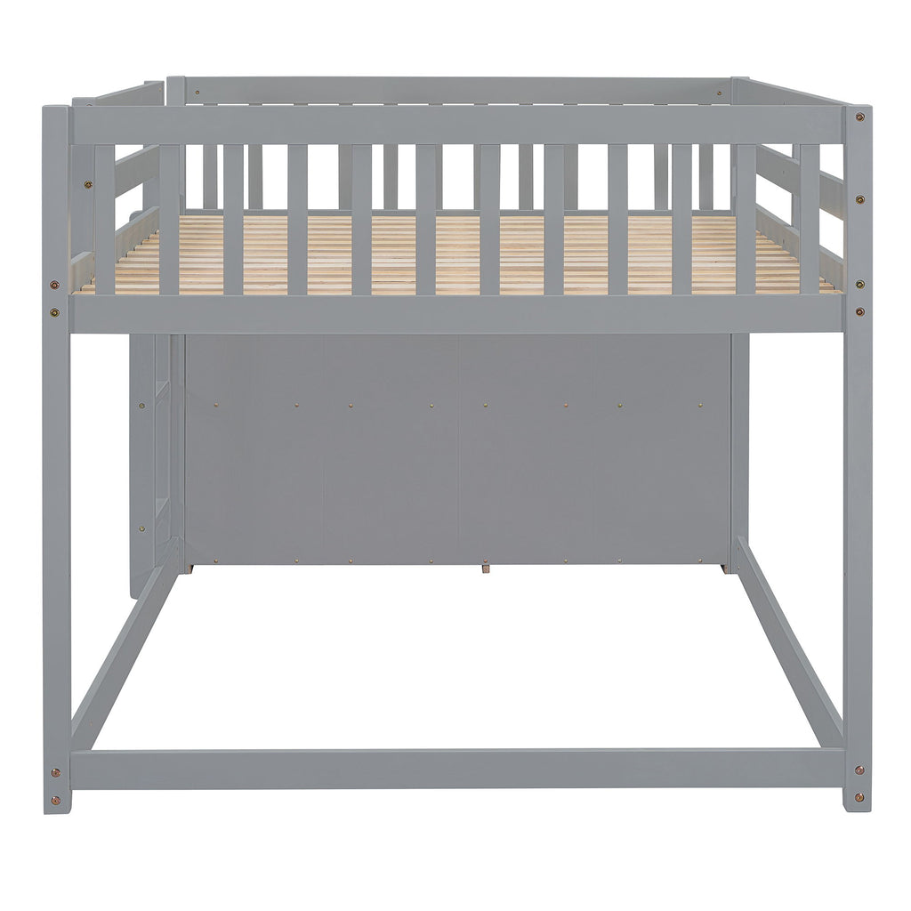 Bunk Bed With 4 Drawers And 3 Shelves