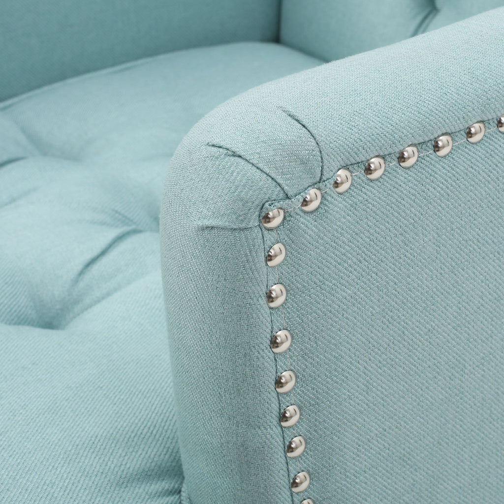Harrison - Tufted Club Chair With Button Tufted Back And Birch Wood Legs