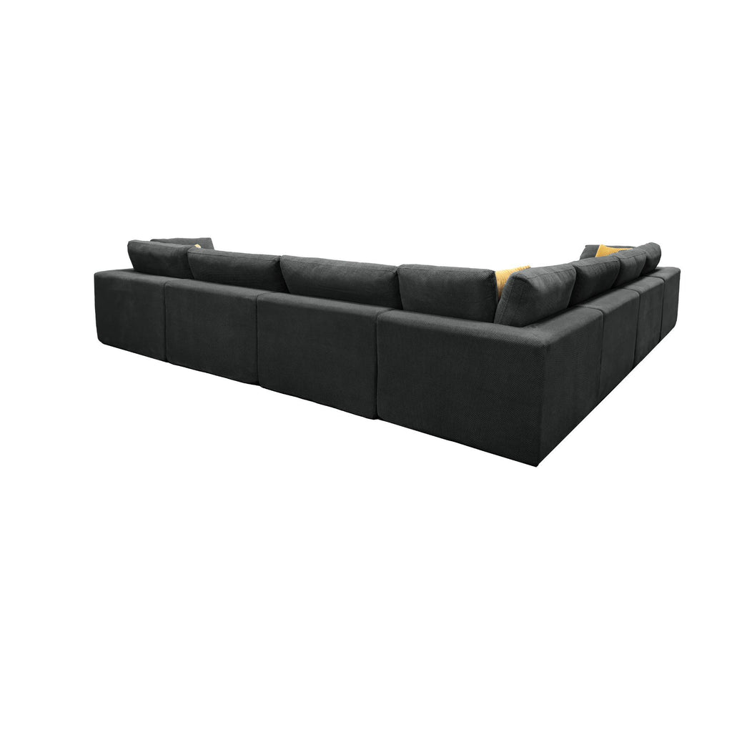 Custom Configuration Modular Sectional With Toss Pillows