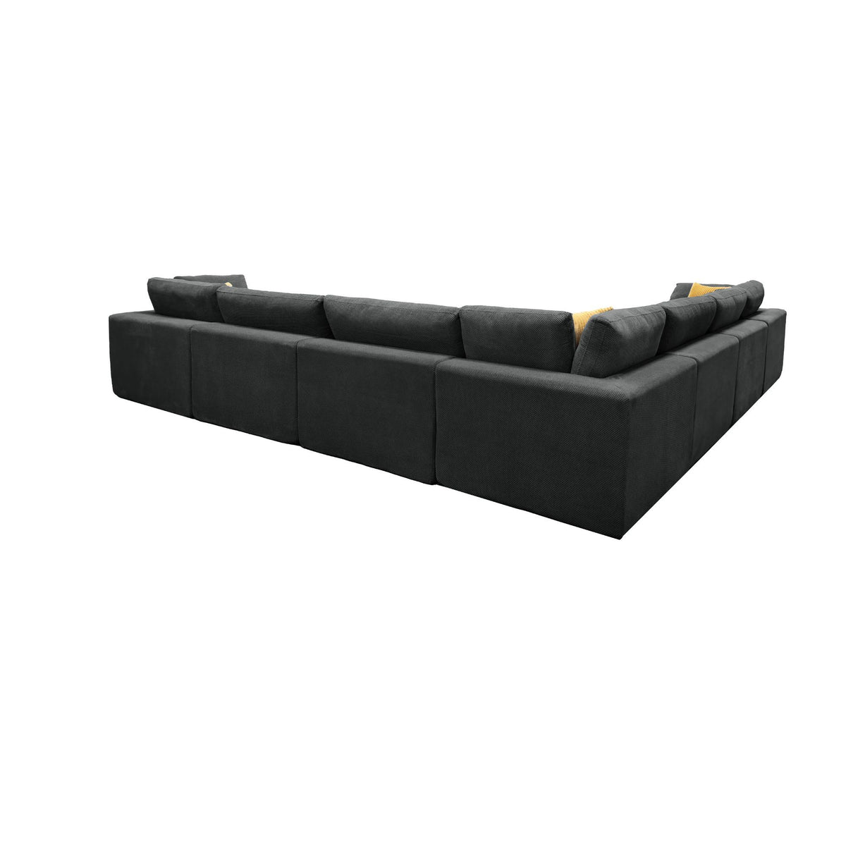 Custom Configuration Modular Sectional With Toss Pillows