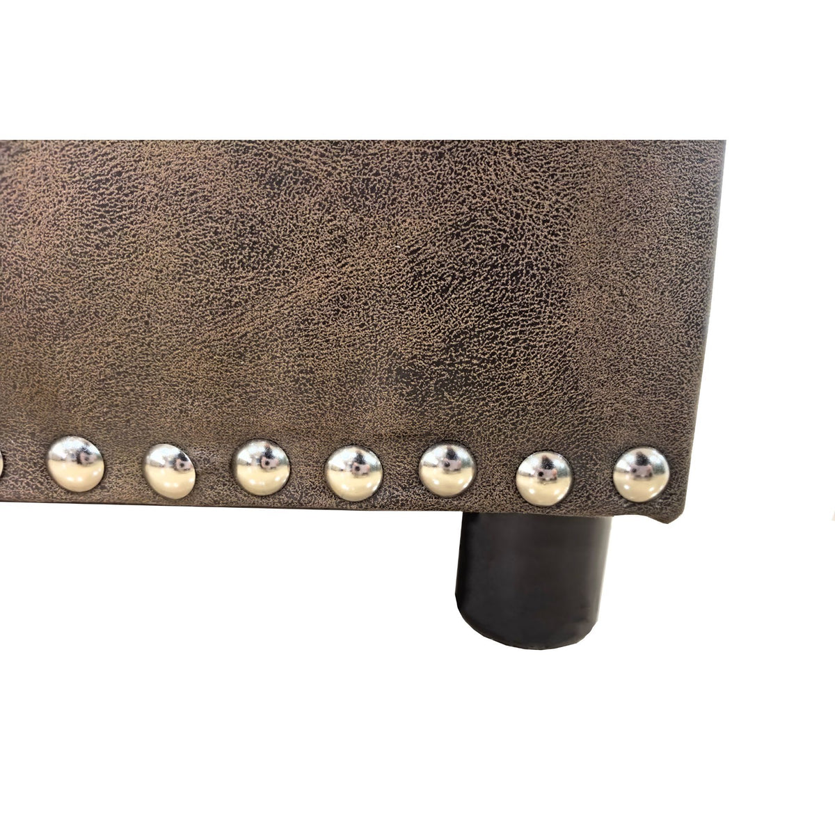 Tufted Storage Ottoman With Button Tufting And Nailhead Trim