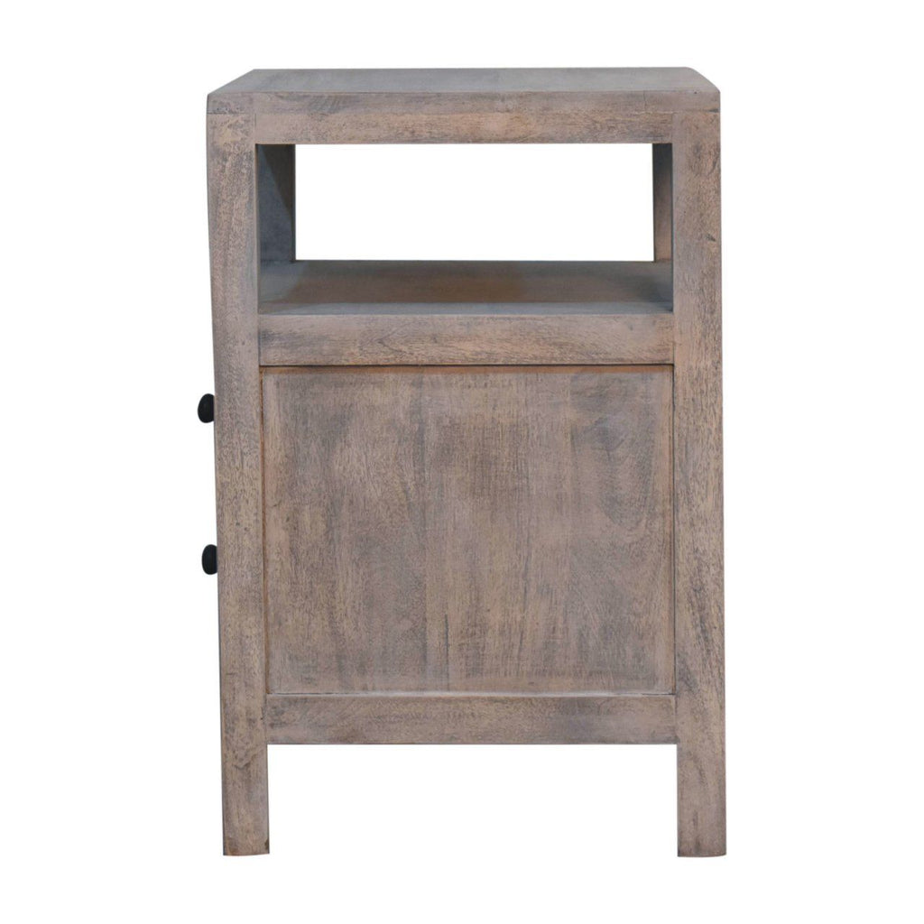 2 Drawer Open Bedside Table - Brown