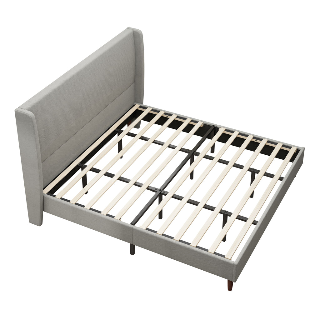 Upholstered Bed & High Headboard Design