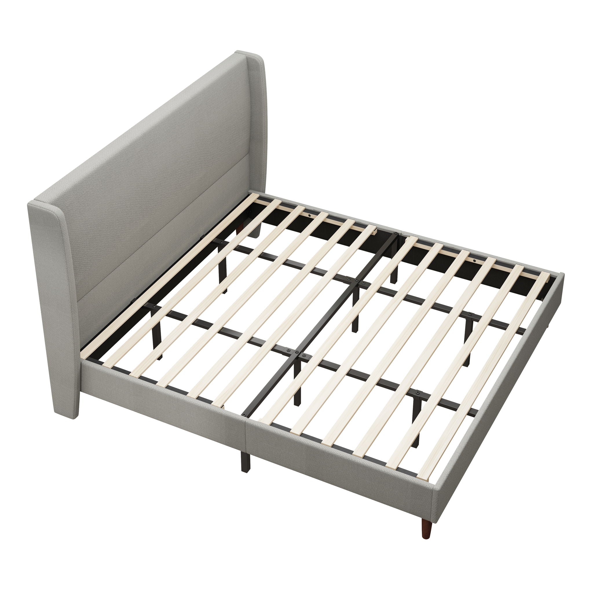 Upholstered Bed & High Headboard Design