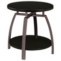 End Table With Center Shelf - Dark Gray