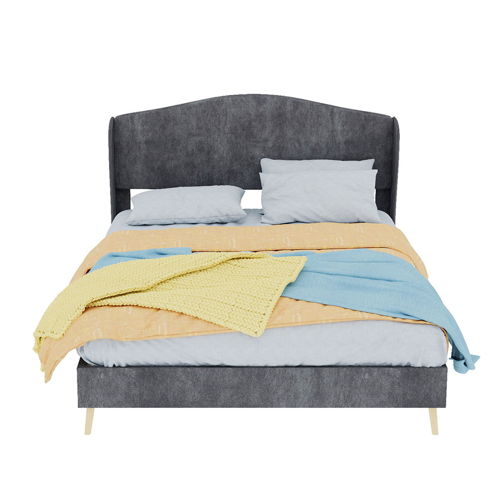 Upholstered Bed, Tufted Headboard, Comfortable Sleep
