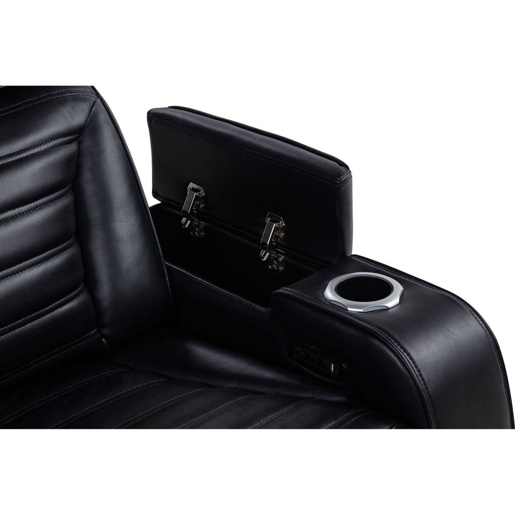 Isadora - Power Reclining Loveseat With Dual USB Charging And Built In Bluetooth Speaker - Black