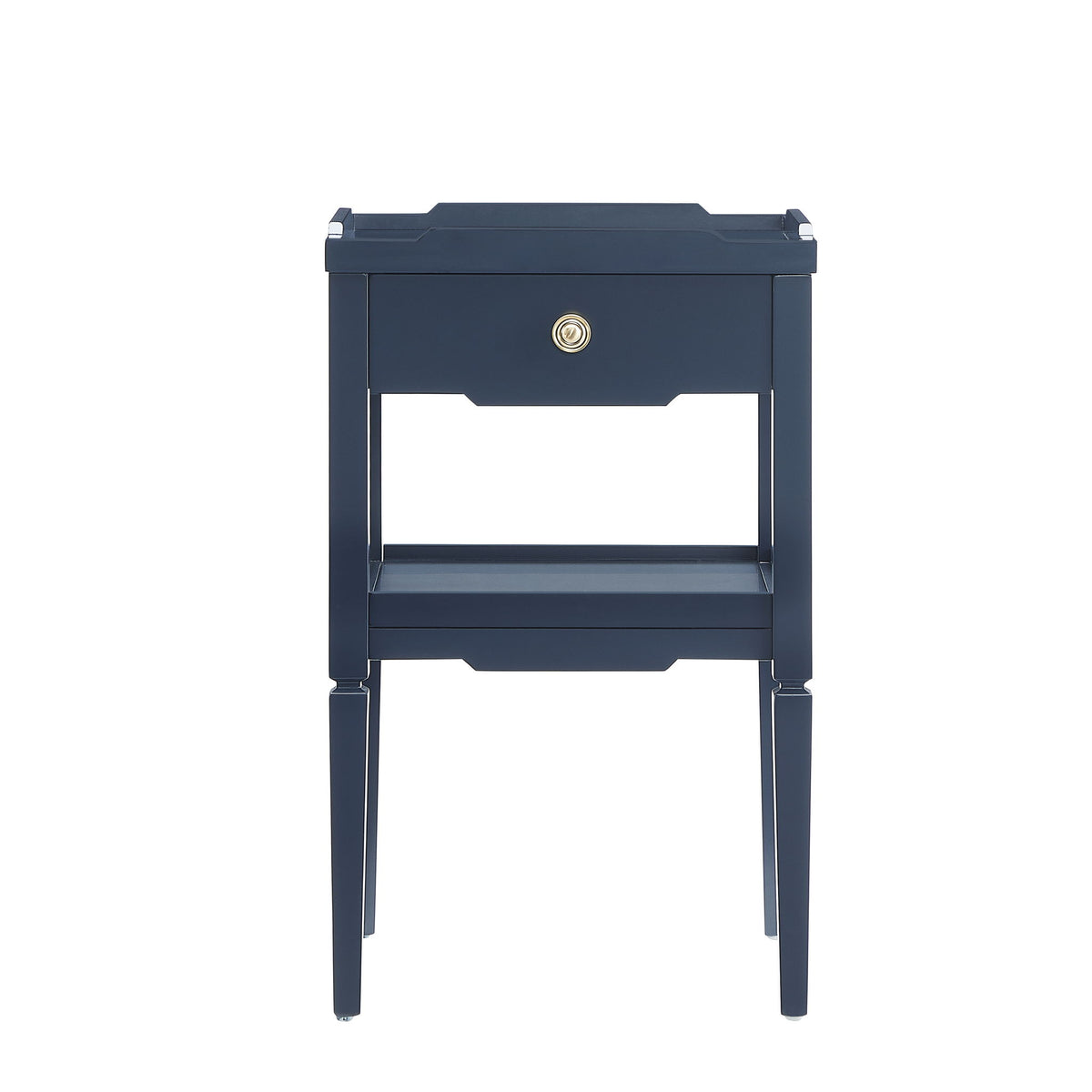 Foley - 1 Drawer Nightstand With Pull - Dark Blue