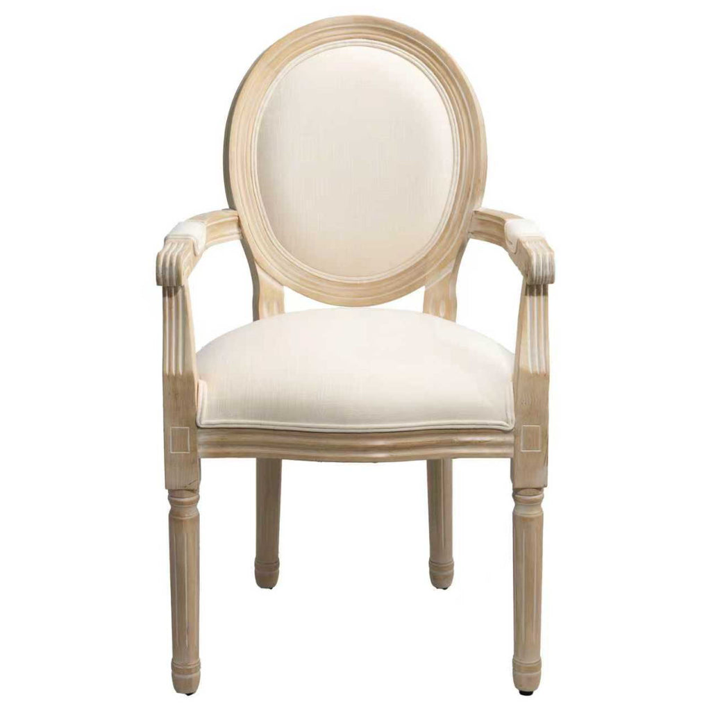French Style Solid Wood Dining Chair (Set of 2) - Cream