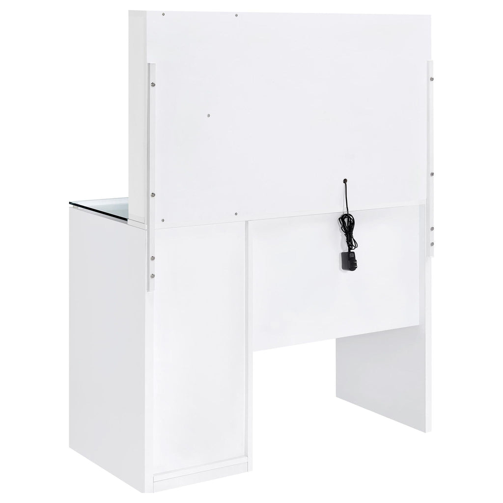 Kerr - 2 Drawer Makeup Vanity Table With Mirror And Stool