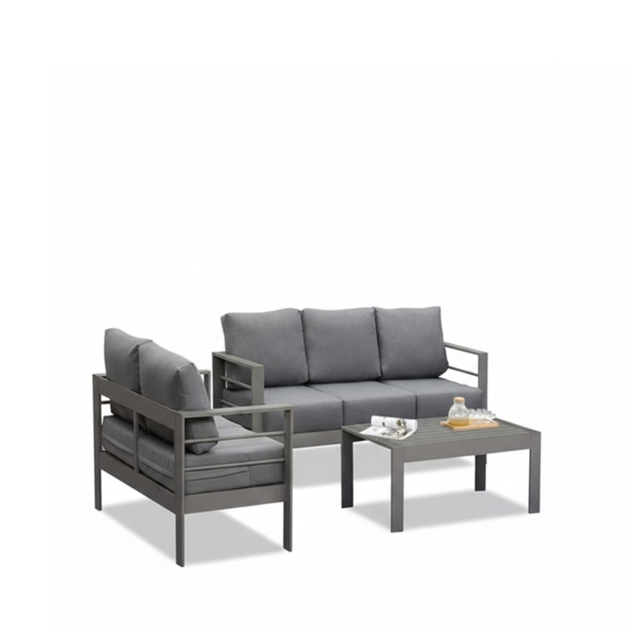 Outdoor Patio Set All-Weather With Thick Cushions