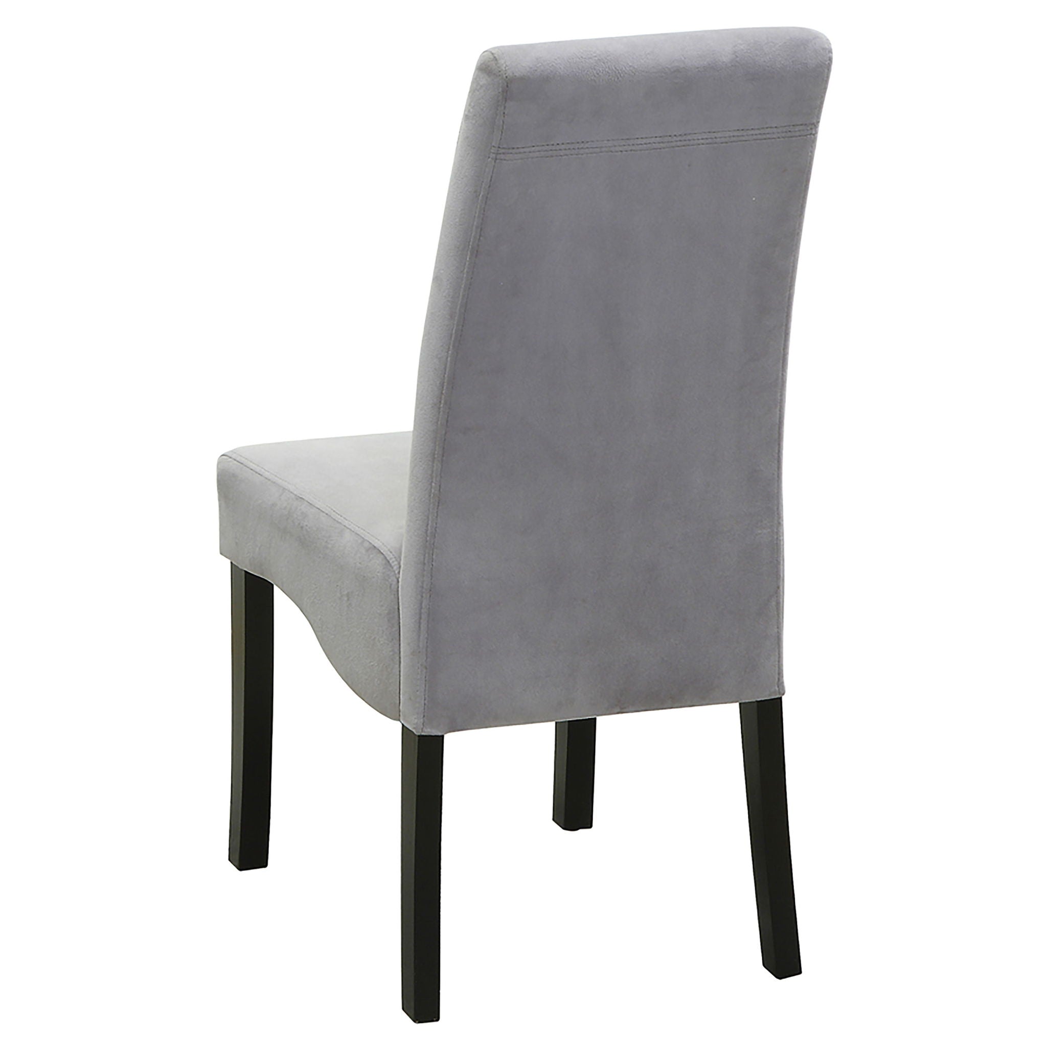 Upholstered Dining Chair Soft Padded Seat And Flared Back Design (Set of 2) - Gray