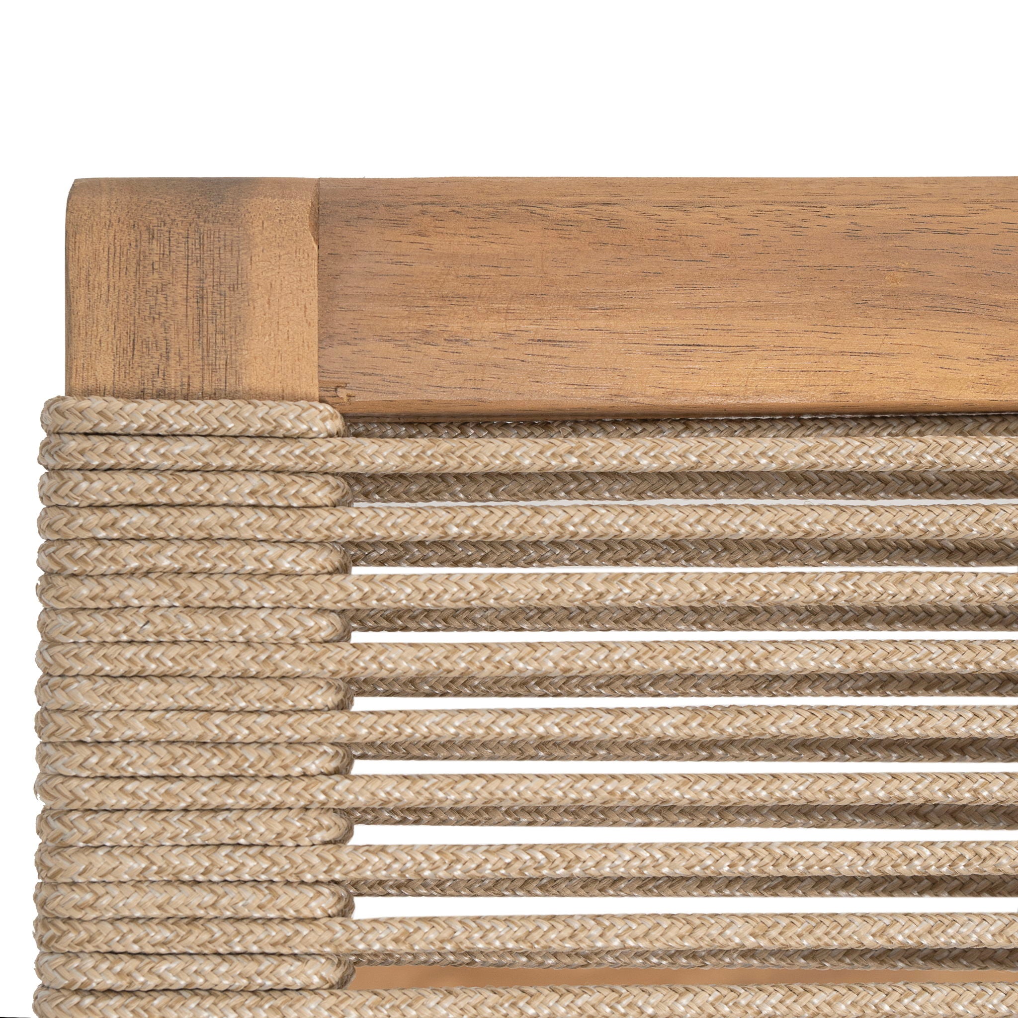 Catania - Outdoor Rope Chaise Lounge (Set of 2) - Teak / Beige