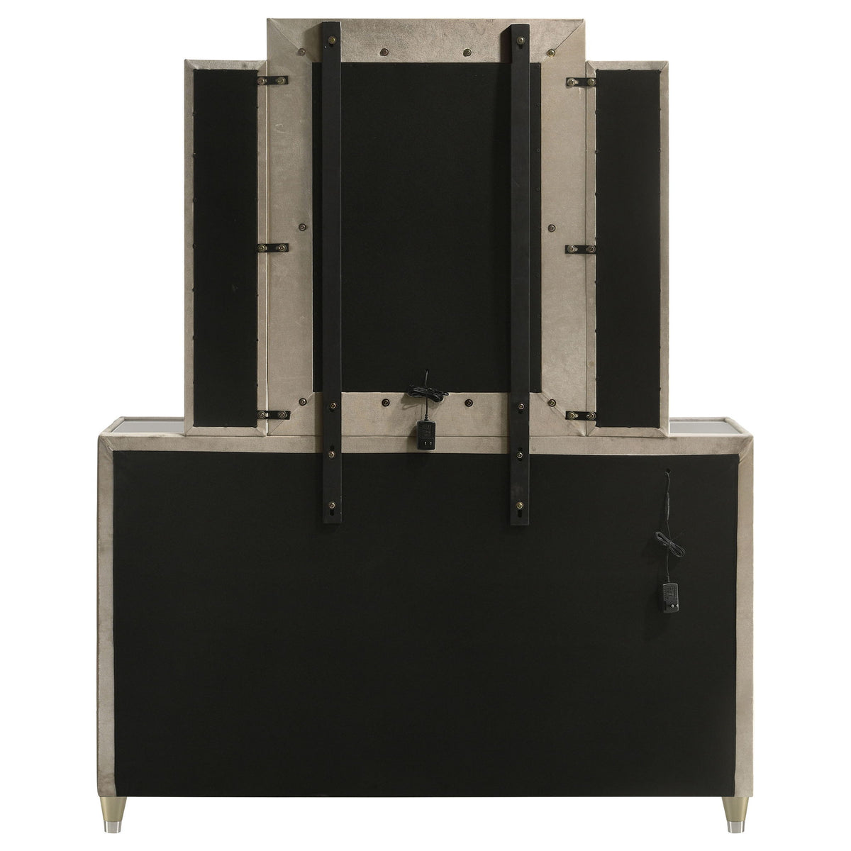 Mika - 8 Drawer LED Dresser With Mirror - Ivory