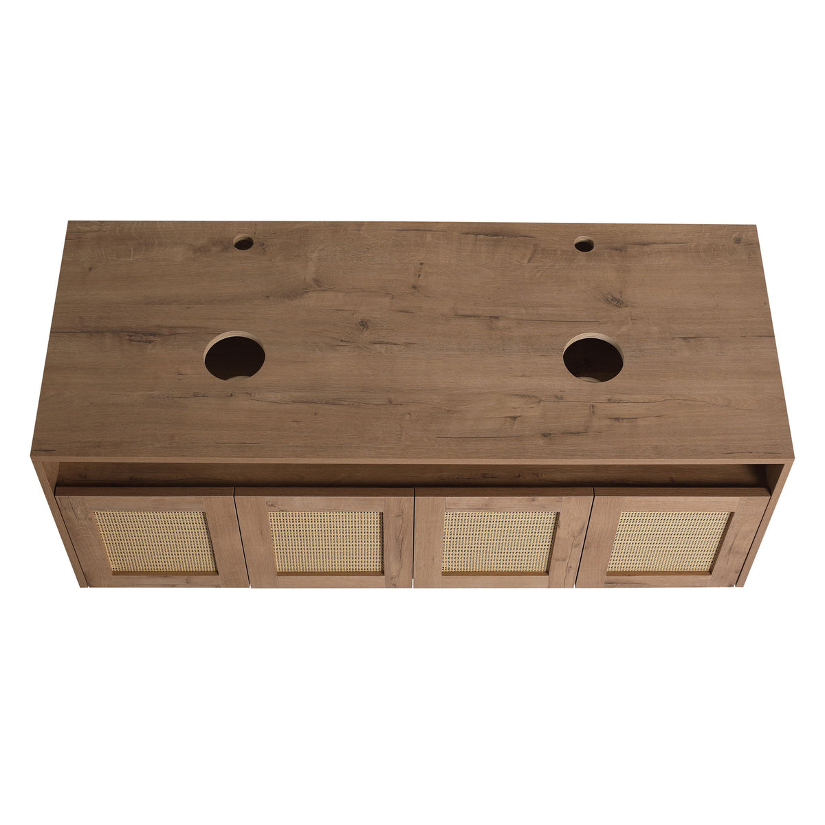 Bathroom Vanity With Art Sink, 2 Soft Close Doors, Float Mounting Design