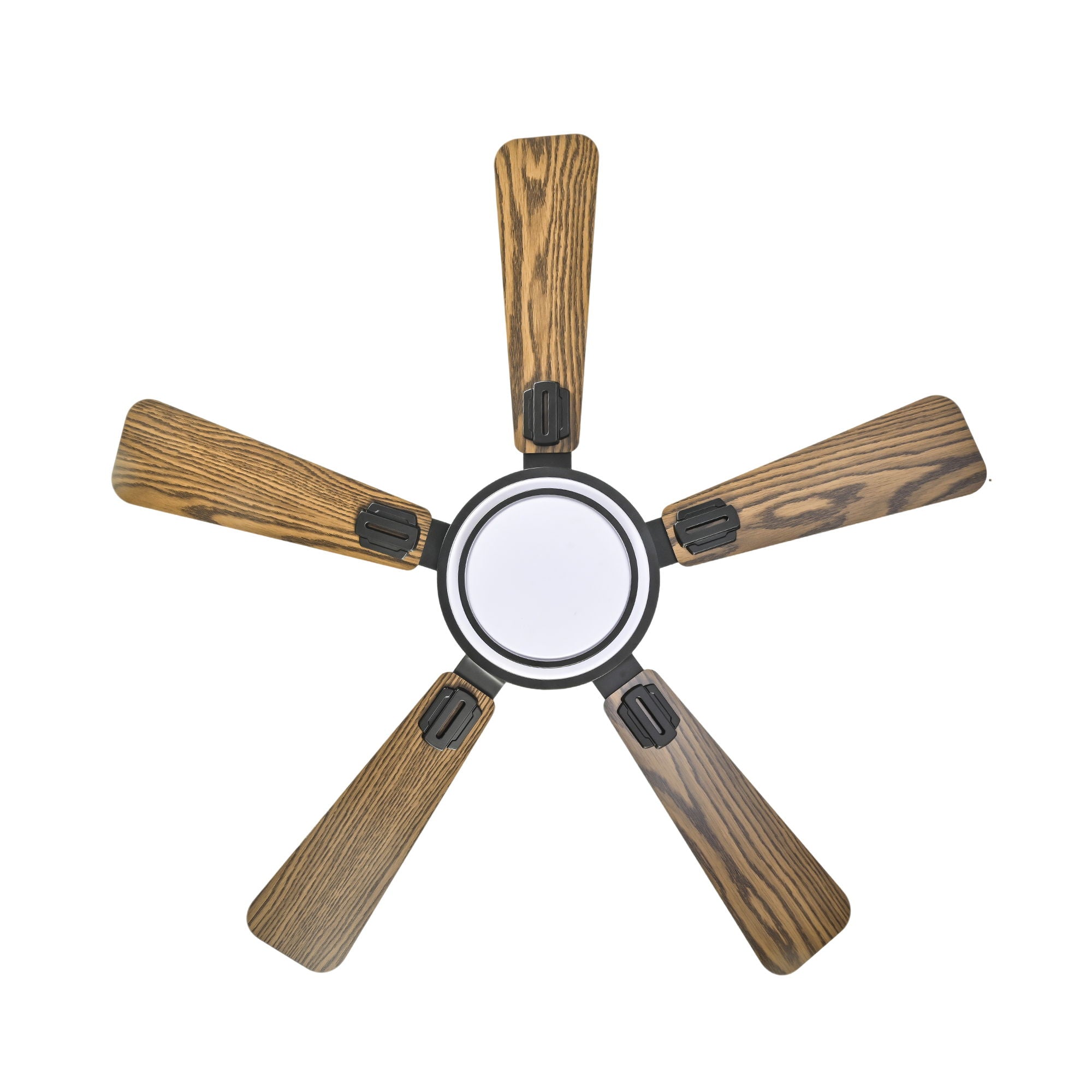 5 Blades Ceiling Fan With LED Light 3000 - 6500K Dimmable, 6 Speed Levels, Reversible Ceiling Fan - Matte Black
