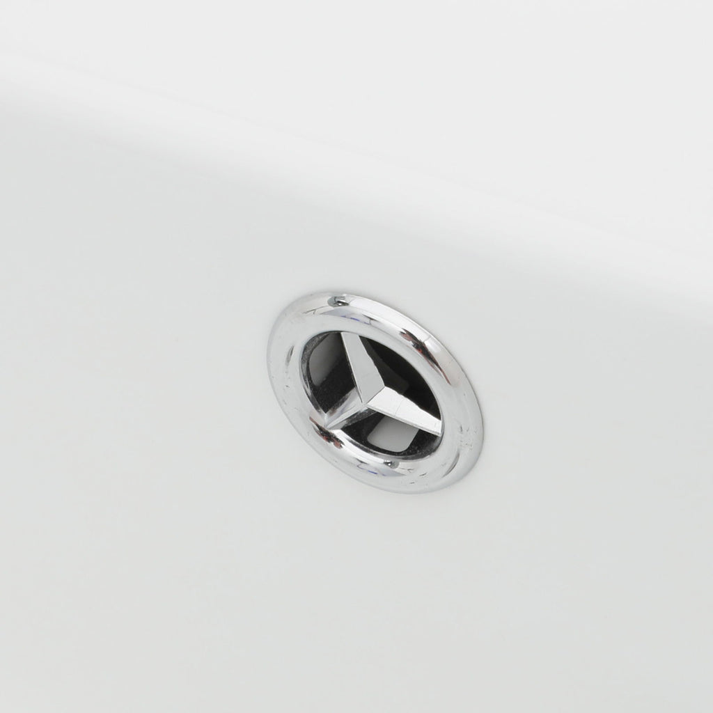 Wall Mounted Bathroom Sink With Towel Bar & Overflow - White / Black