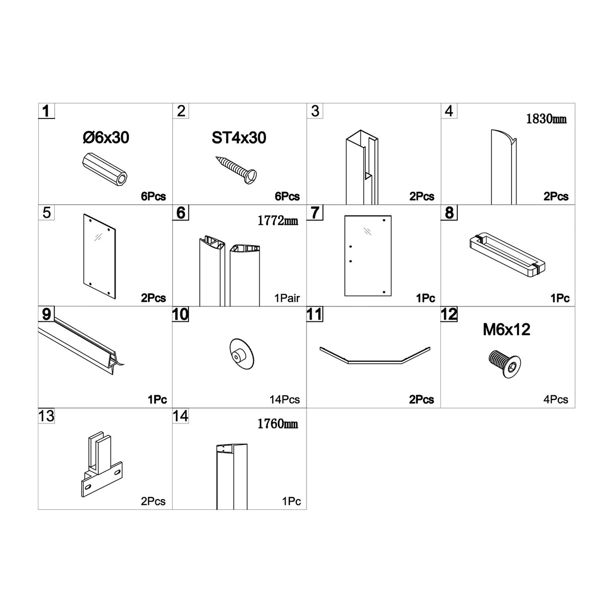 Diamond Shaped Corner Shower Door, Inward Sliding, Stainless Steel Frame