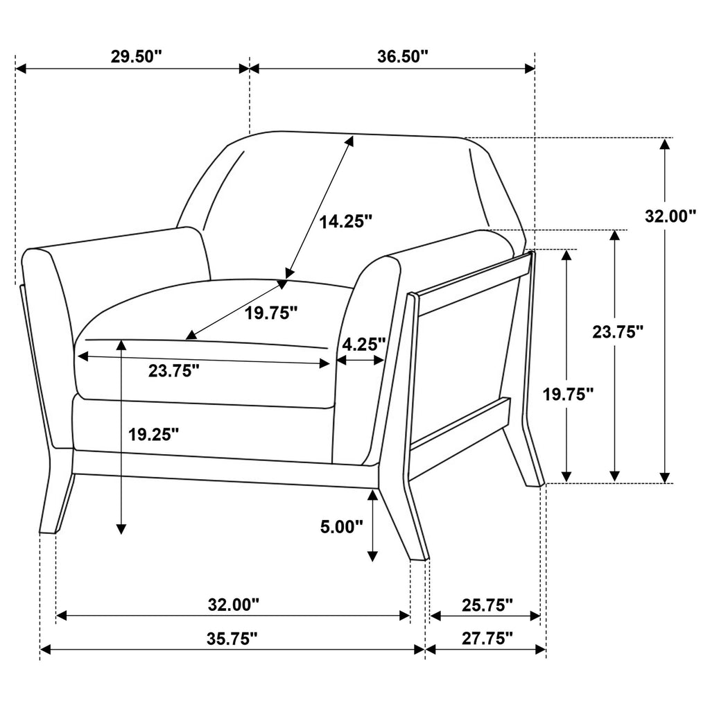 Caspian - Sofa Set With Flared Arms