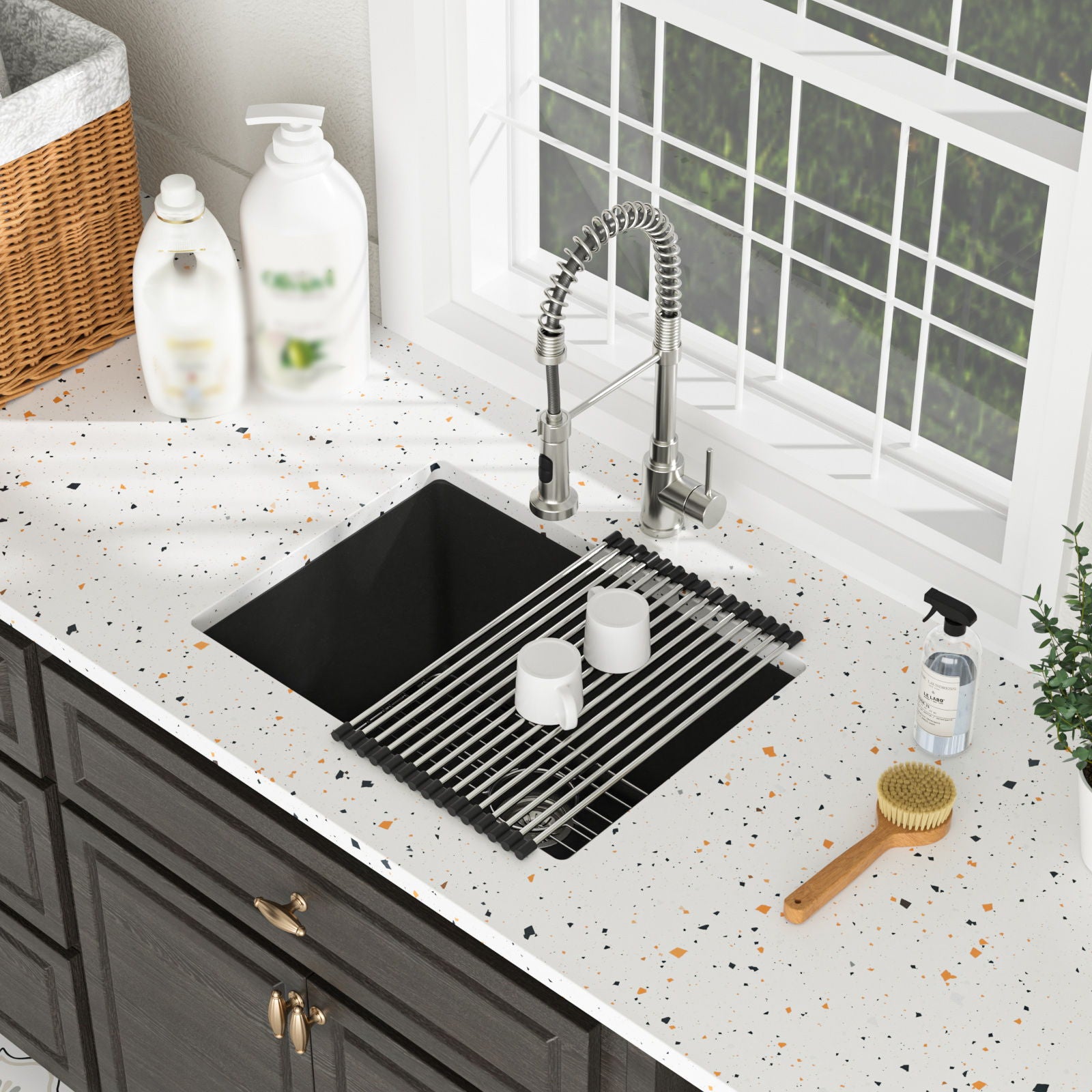 Modern Quartz Kitchen Sink Undermount Granite Composite