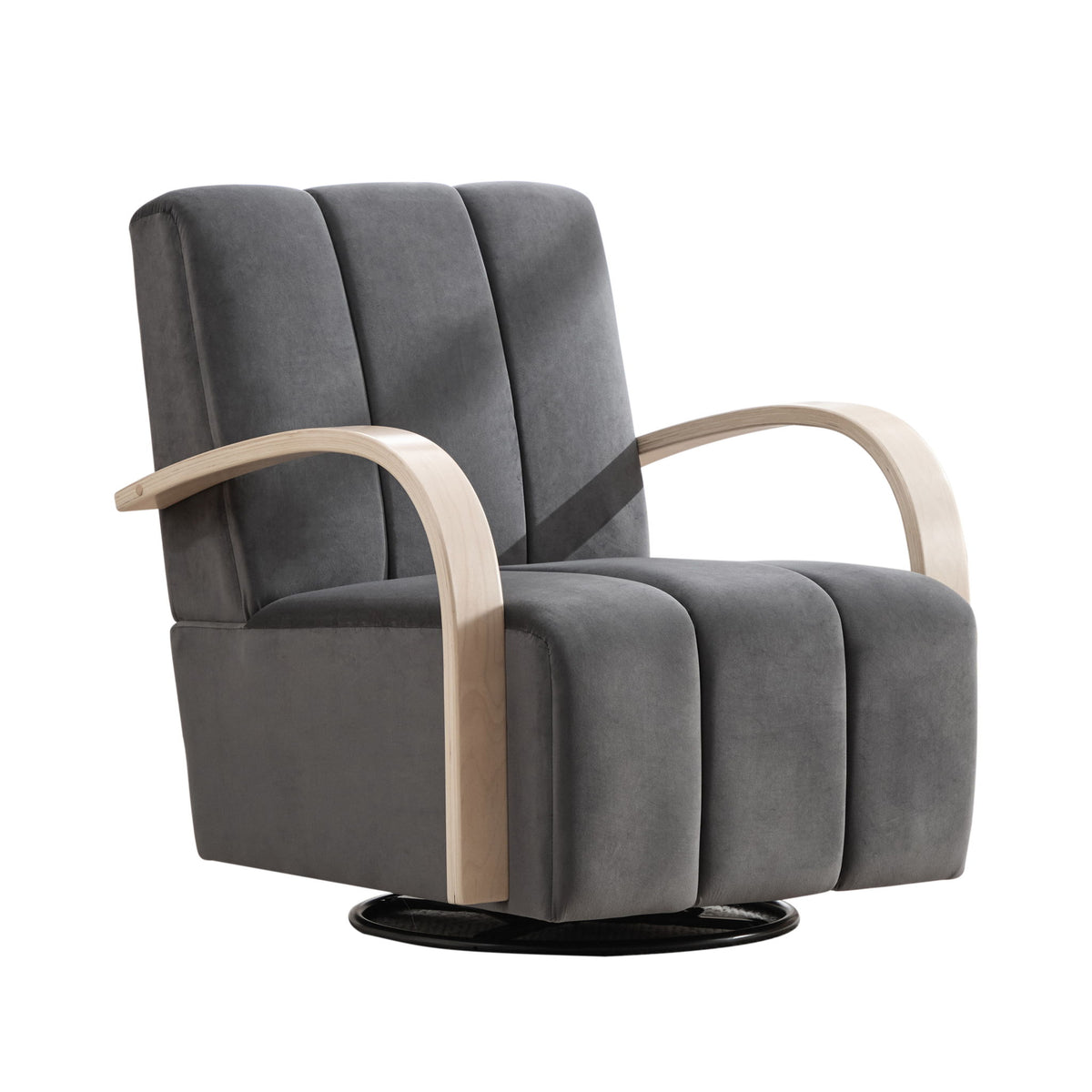 360° Swivel Accent Chair With Armrests