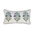 Belcourt - 14" x 26" Floral Pillow - Floral Natural / Blue