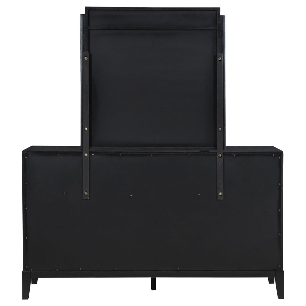 Ennis - 8 Drawer Dresser With Mirror - Black