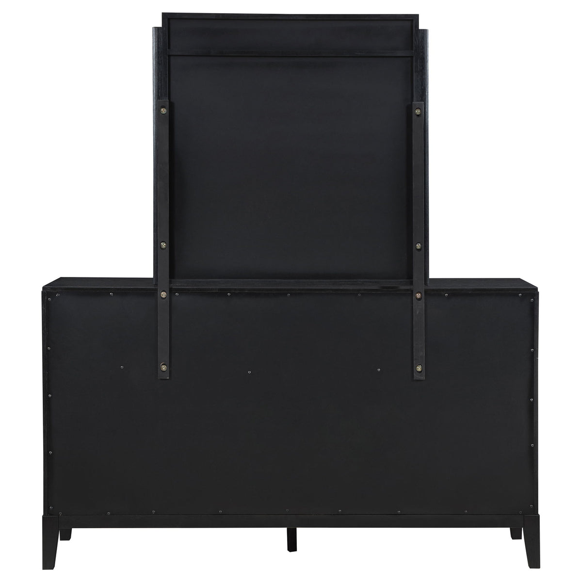 Ennis - 8 Drawer Dresser With Mirror - Black