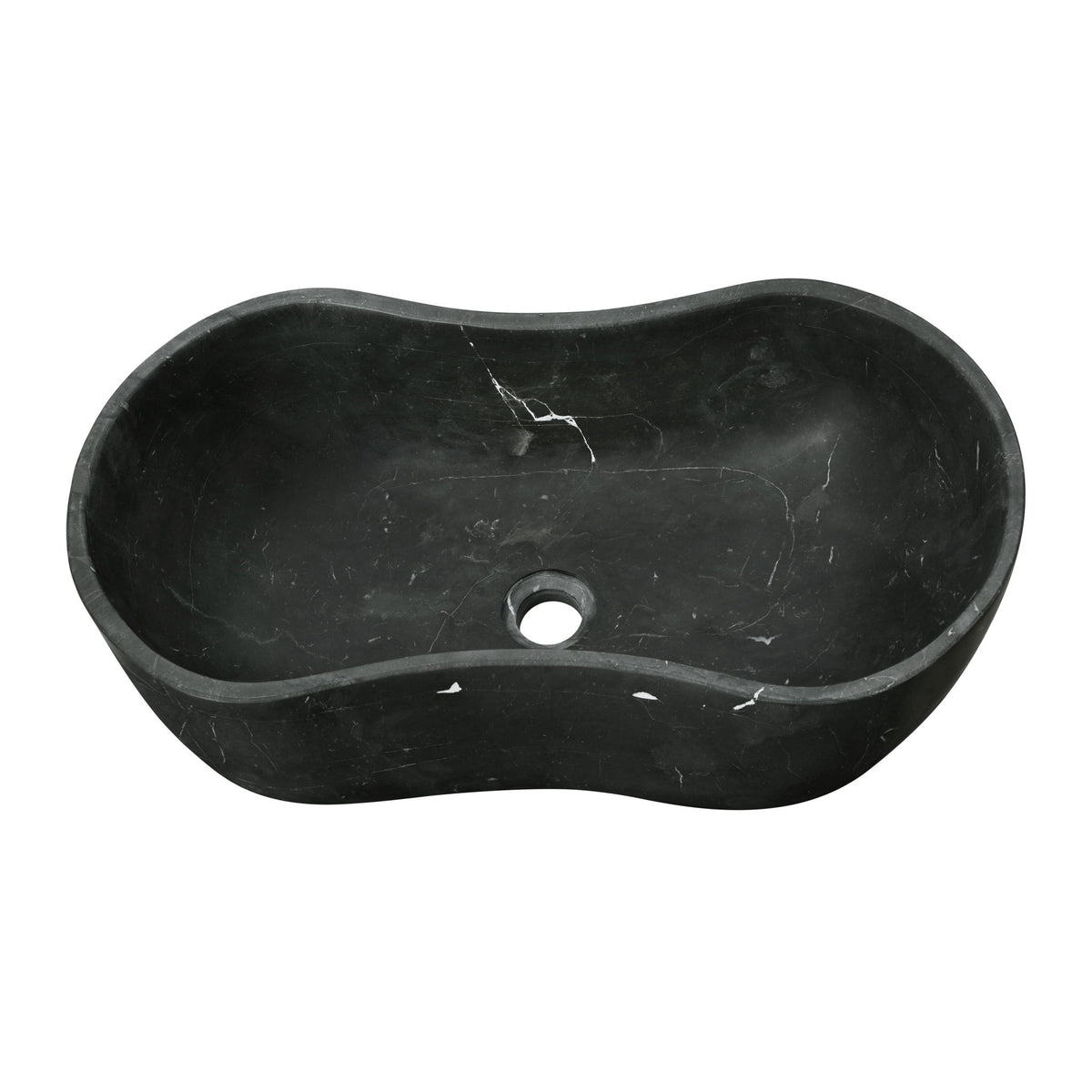 Vessel Sink, Wavy Shape Basin, Vanity Bowl - Dark Gray