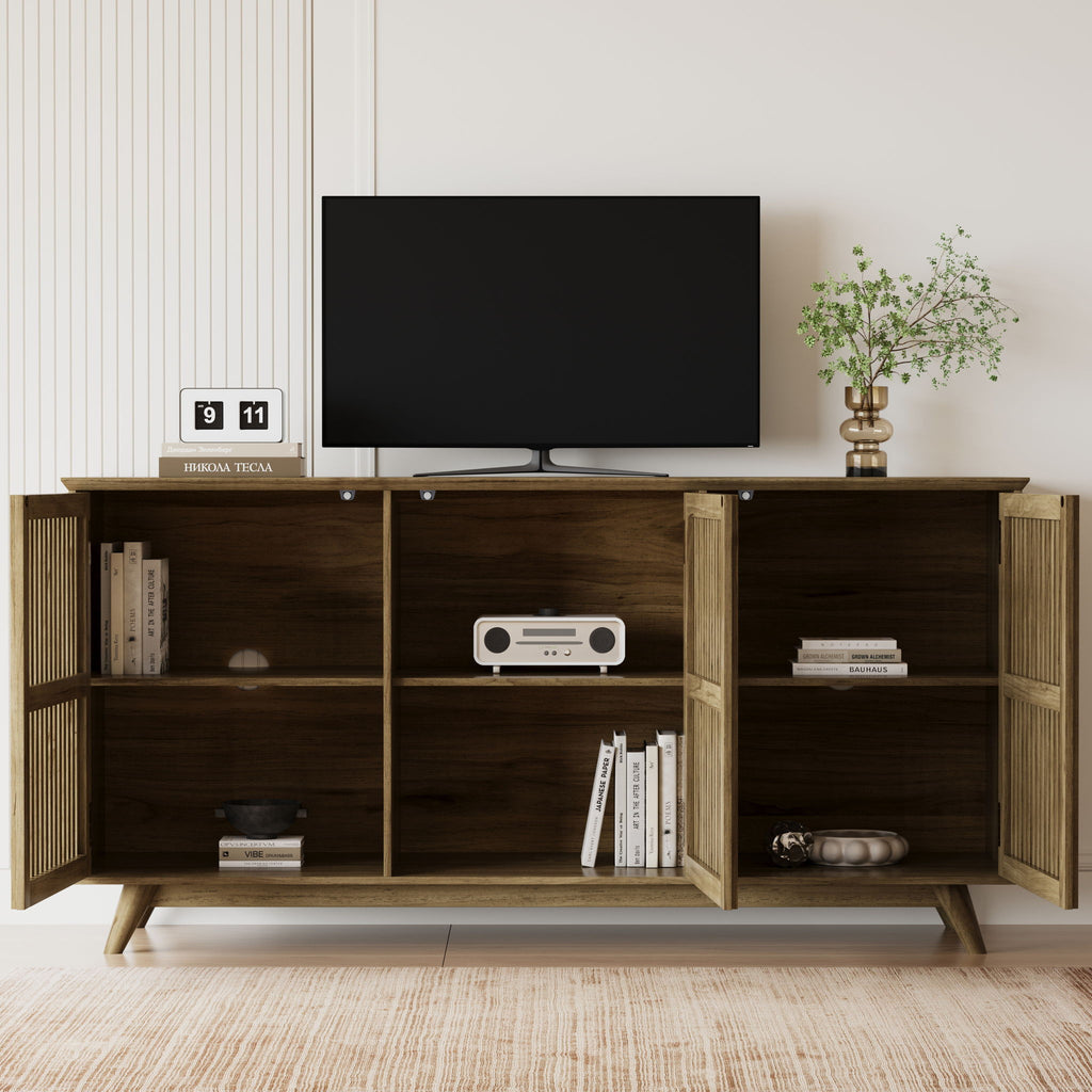 TV Stand With Adjustable Shelf - Natural