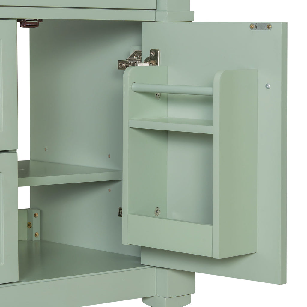 Freestanding Bathroom Vanity With Sink, Adjustable Shelf & Flip Drawer