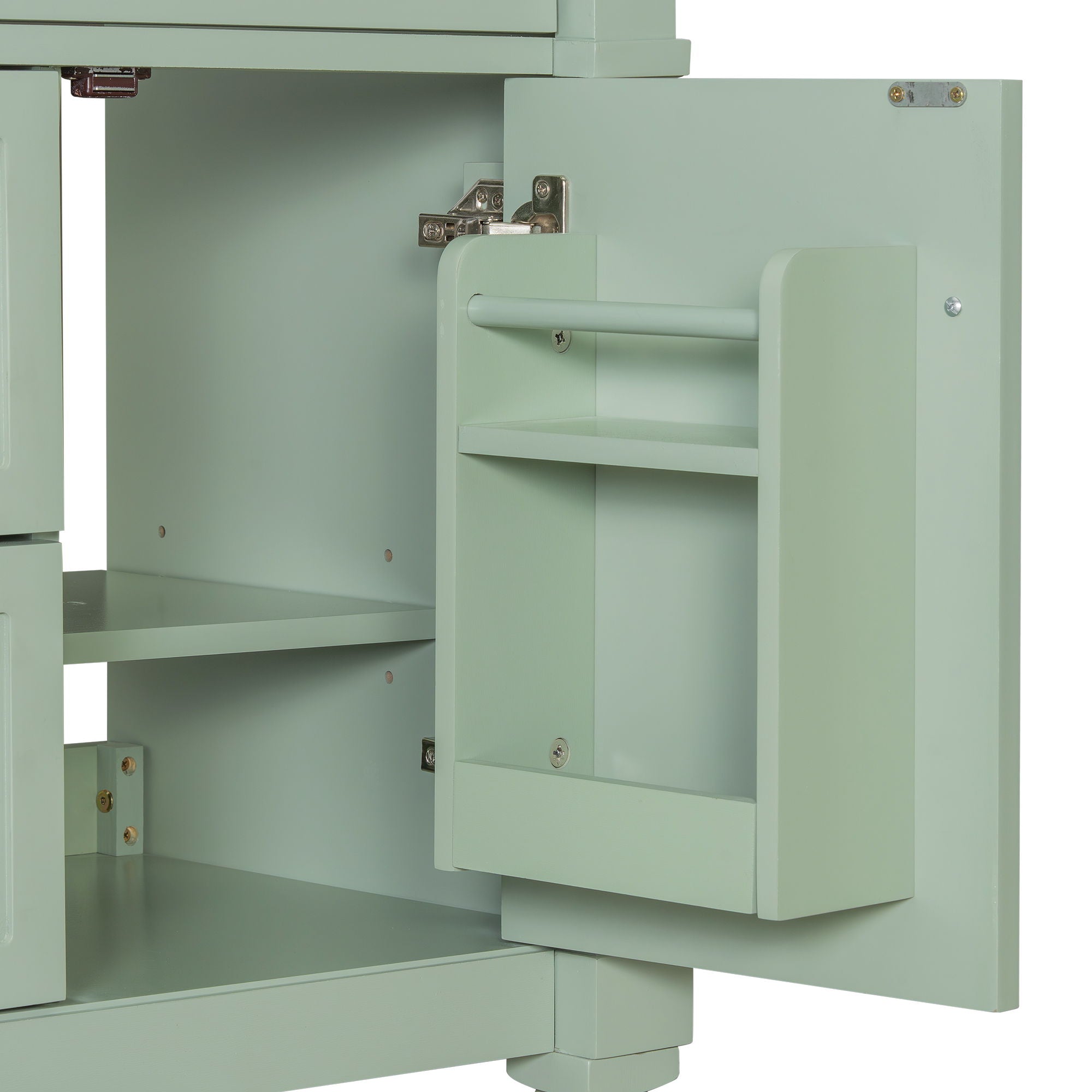 Freestanding Bathroom Vanity With Sink, Adjustable Shelf & Flip Drawer