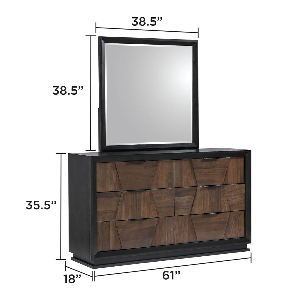 Houston - 6 Drawer Dresser - Walnut