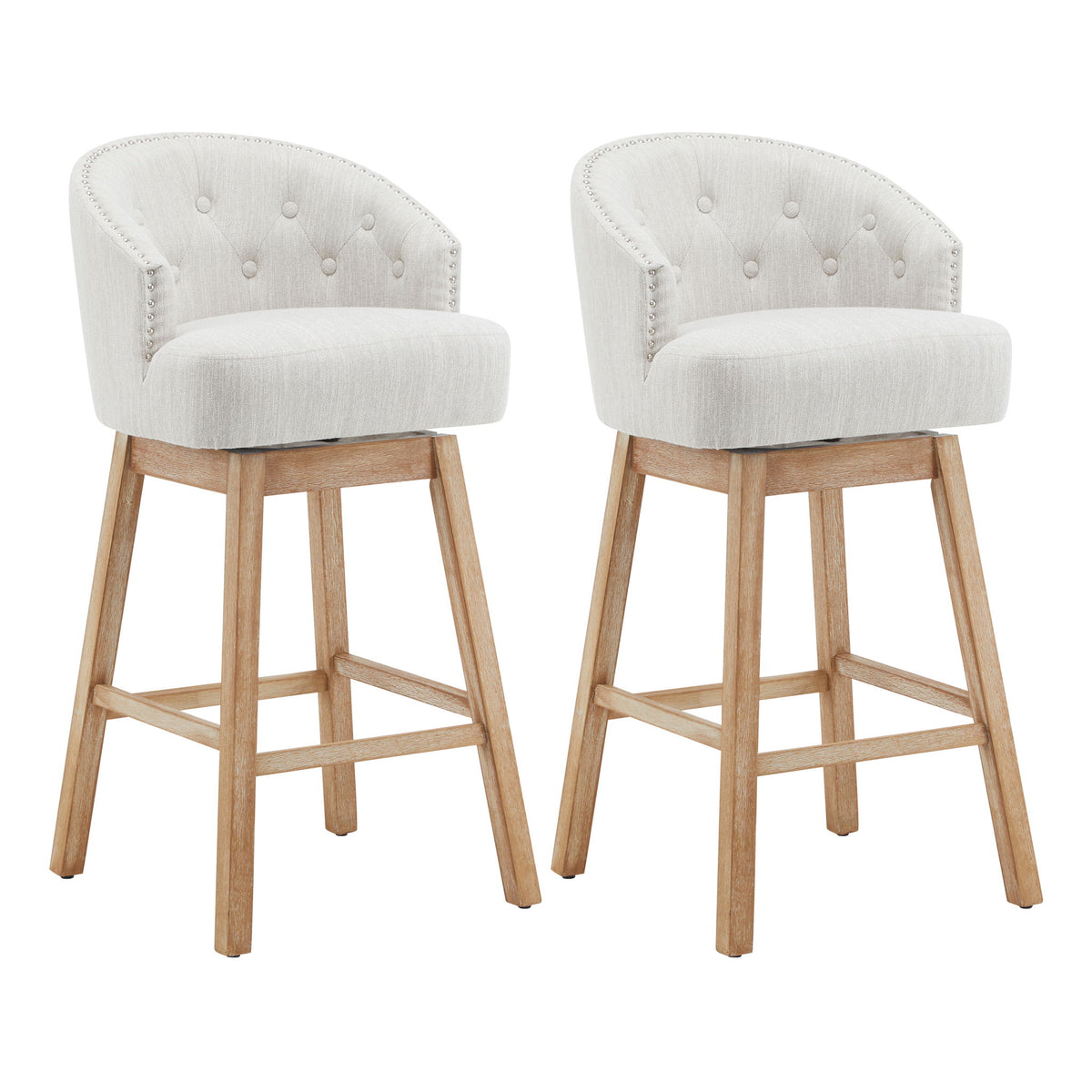 360 Degree Rotation Swivel Counter Stools (Set of 2)