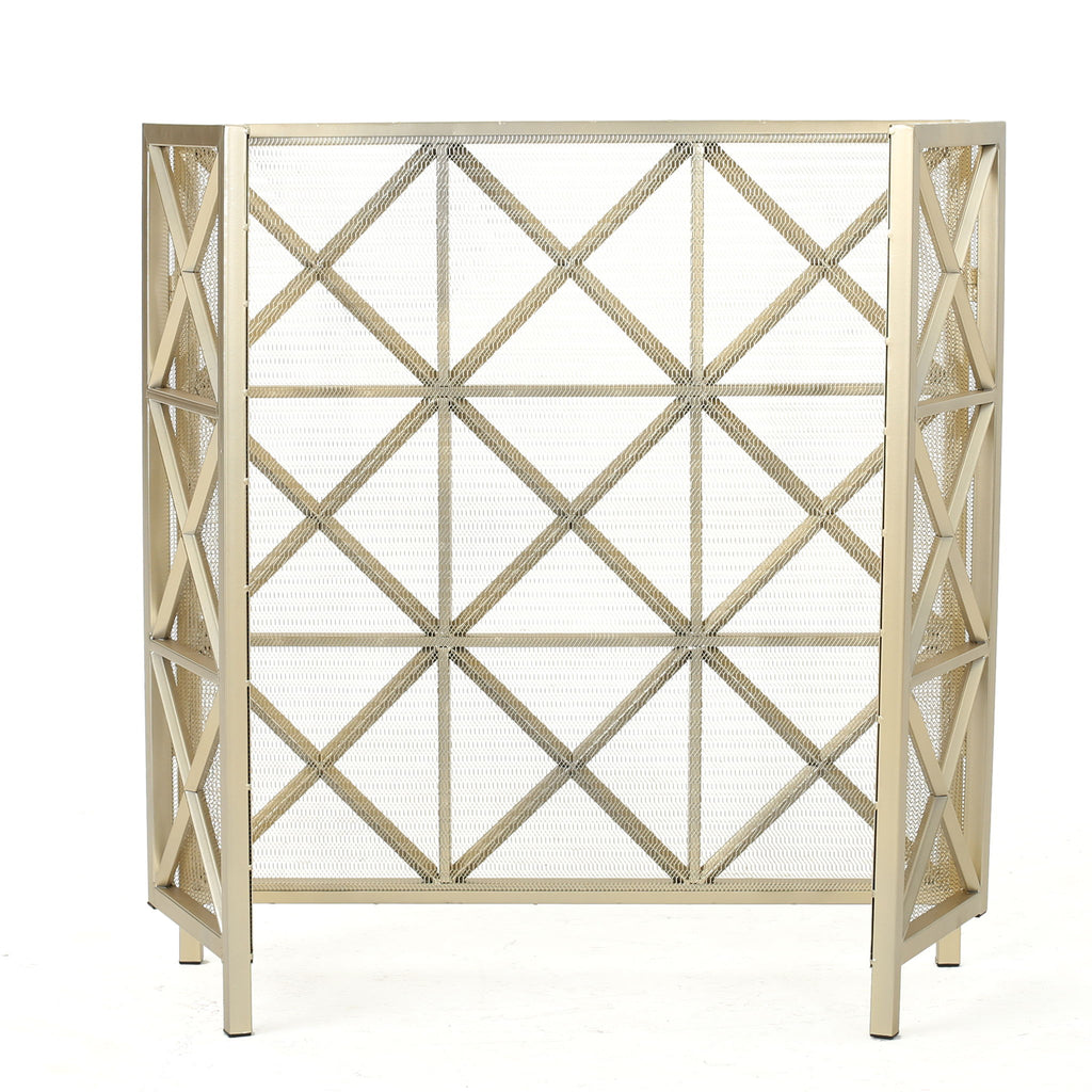 Margaret - 3 Panel Fireplace Screen Iron