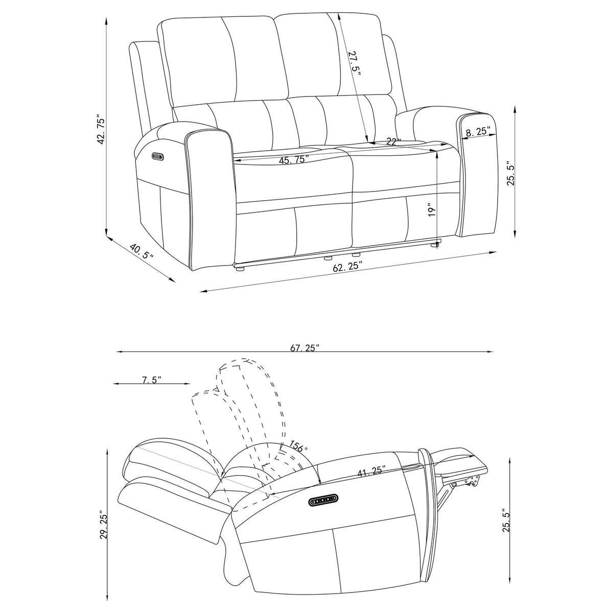 Boyce - Triple Power Reclining Sofa Set With Independent Headrest