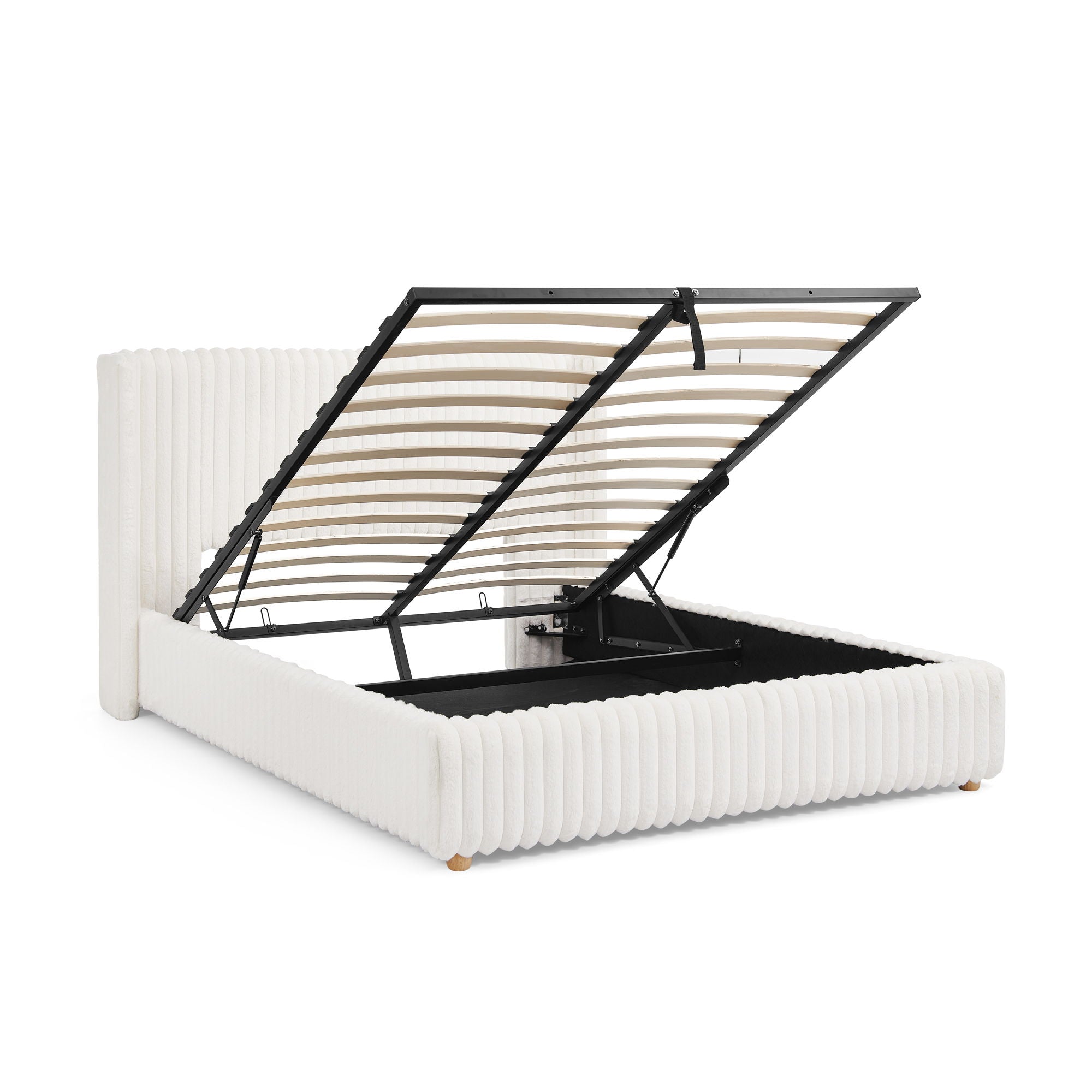 Functional Vertical Striped Bed With Gas Lift Storage