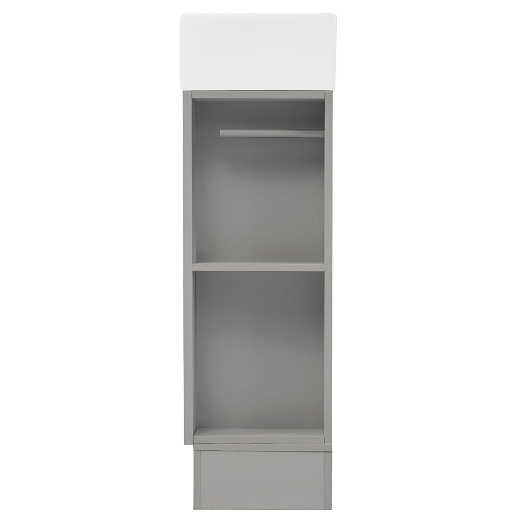 Modern Bathroom Vanity With Sink And 2 Tier Shelf