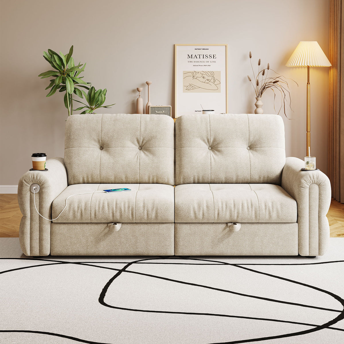 Cloud Like Convertible Sofa Bed With For Living Room