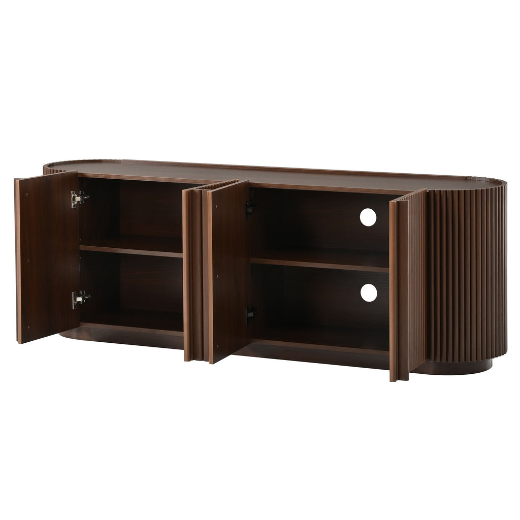 TV Stand With Fluted Tambour Style Door