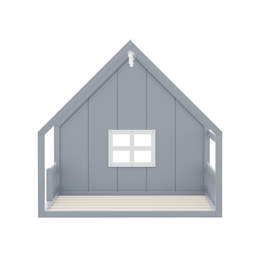 House Bed With Window And Fence