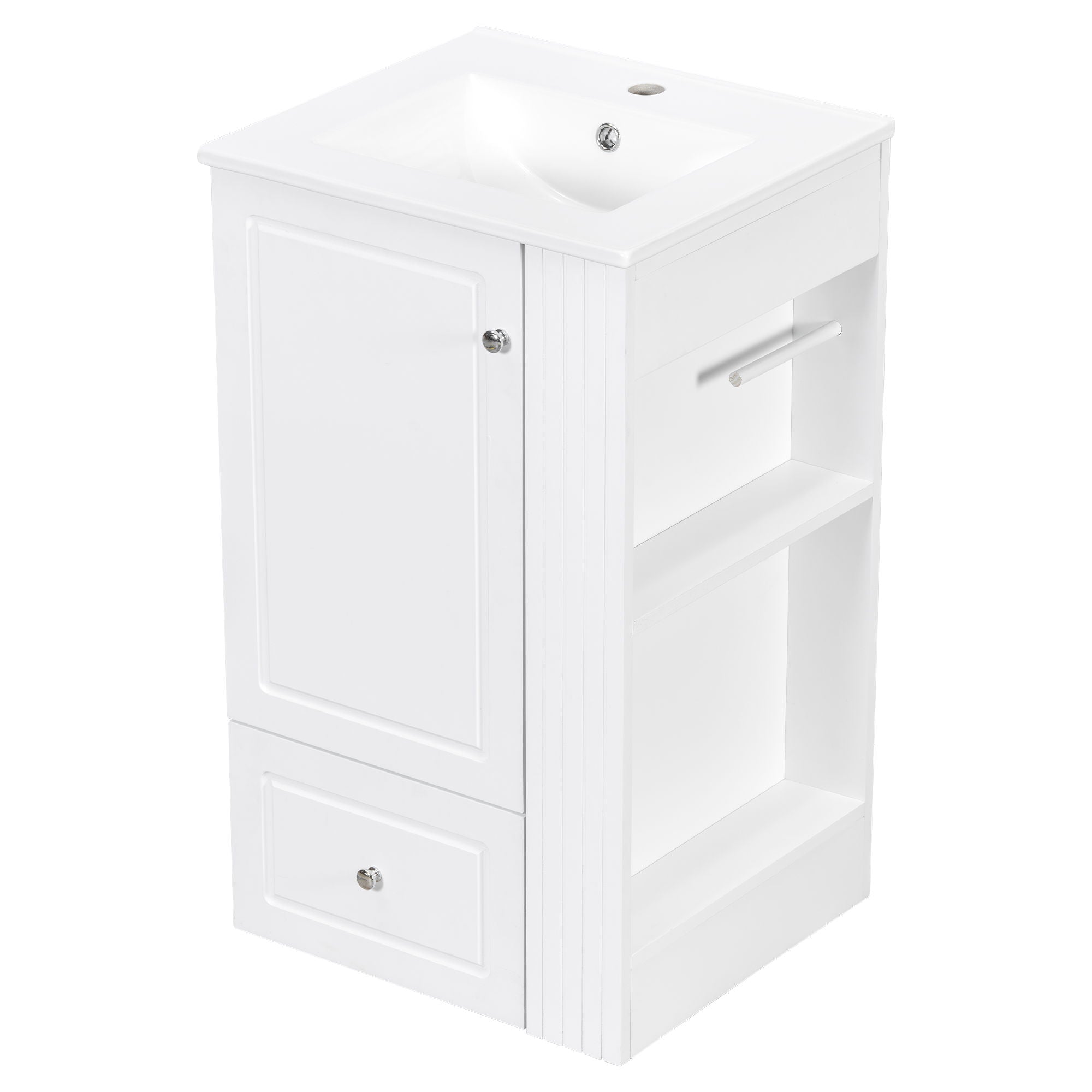 Modern Freestanding Bathroom Vanity With Sink, Soft-Close Drawer, Towel Bar