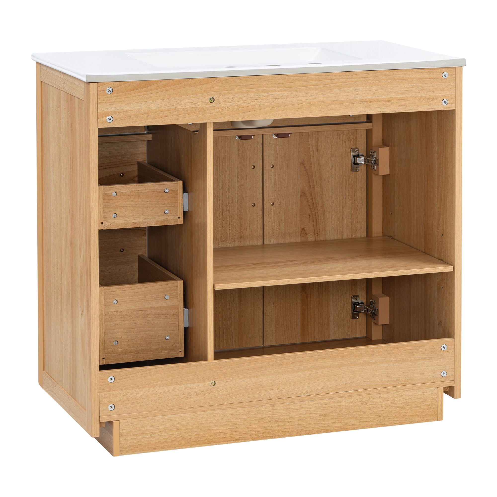 Bathroom Vanity & Sink, Soft Close Doors & Drawers - Wood