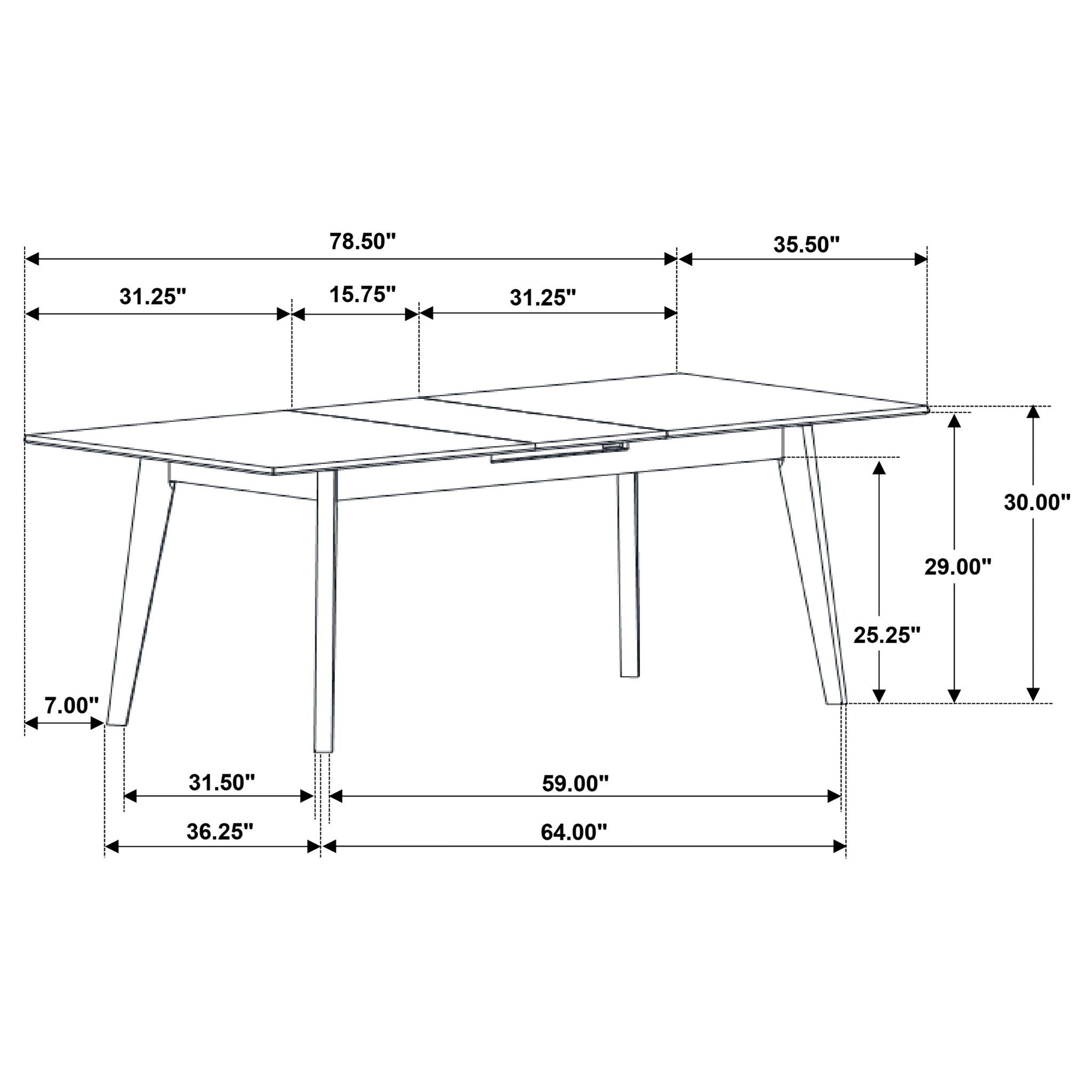 Bellingham - Dining Table With Self Storing Extension Leaf - Black Marble-Look Sintered Stone