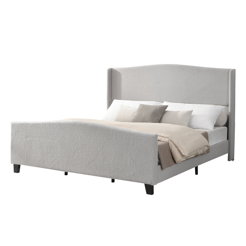 Platform Bed Frame With Tall Headboard And High Footboard
