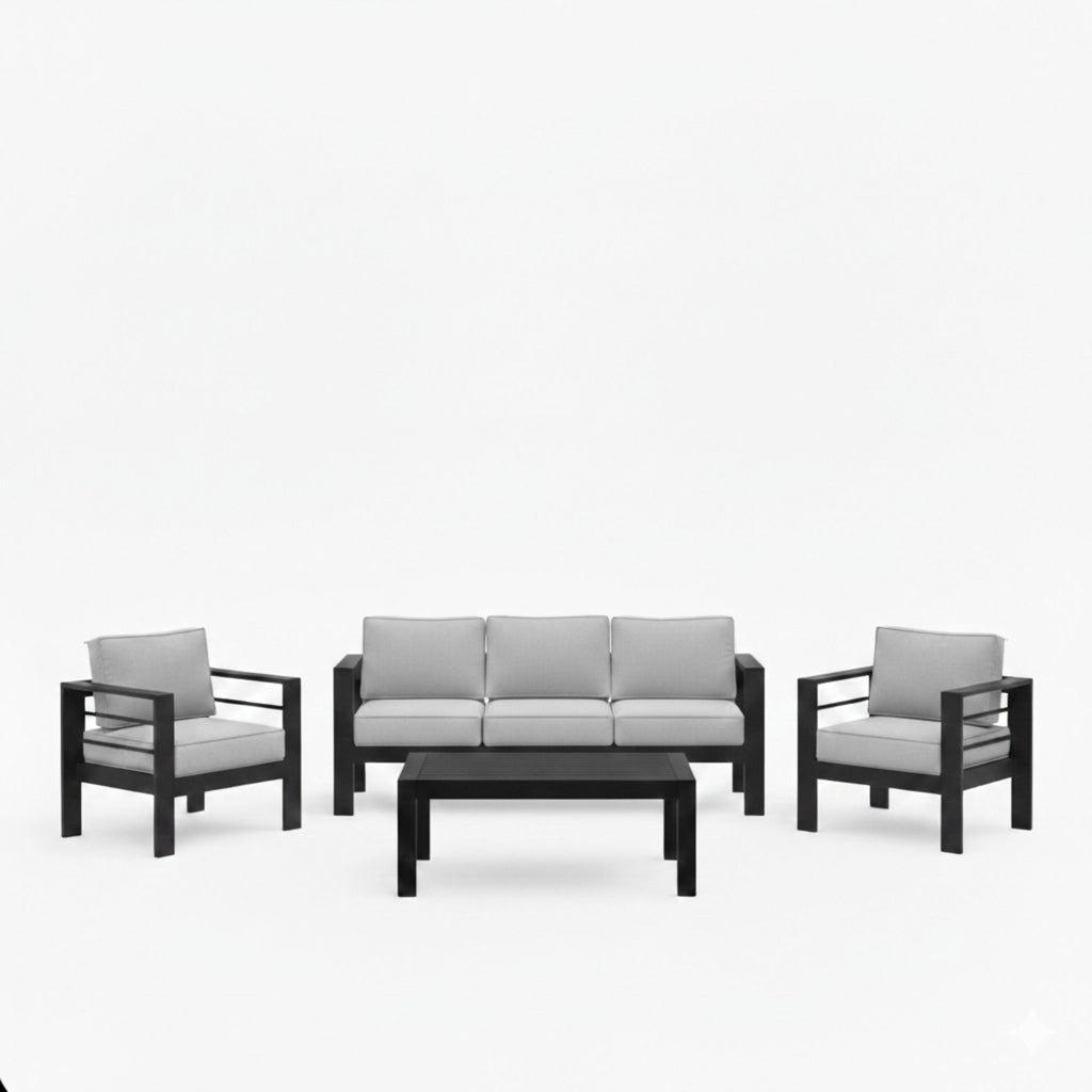 Outdoor Patio Set, All-Weather With Thick Cushions